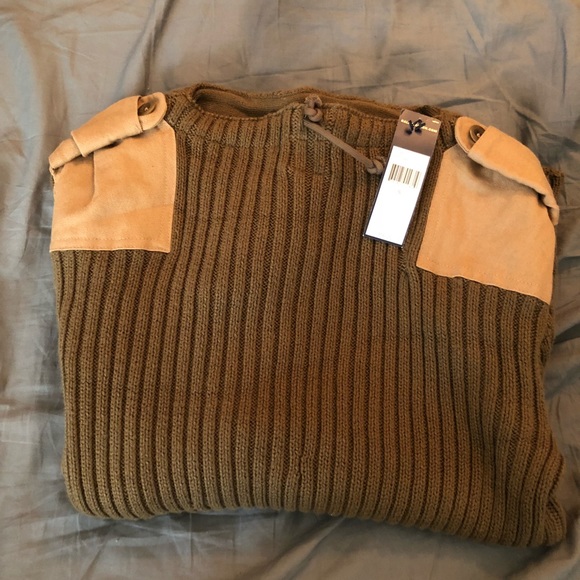 RARE! Polo by Ralph Lauren Olive Green Crewneck Sweater - Picture 2 of 5